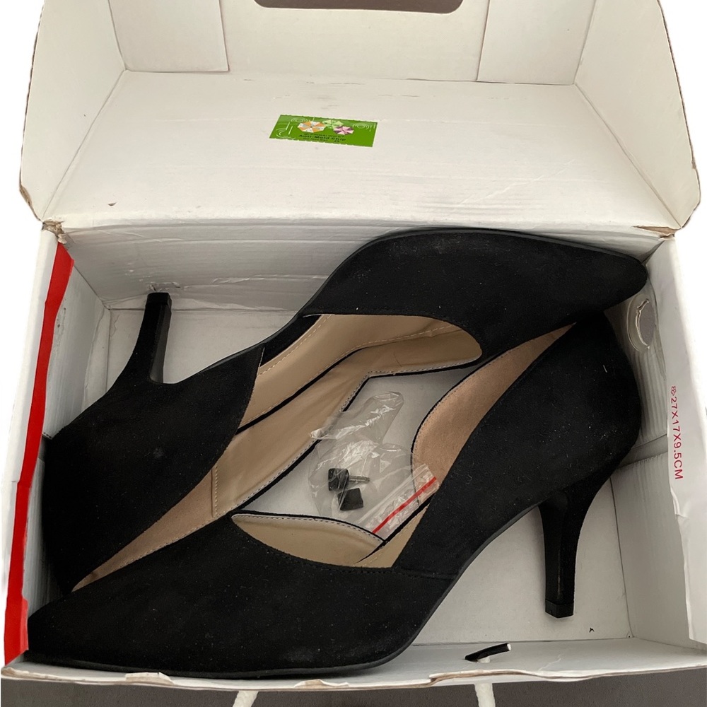 Calico Kiki black suede high heels 3 in heels